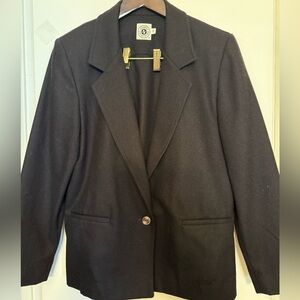 Women’s Wool Blend Summit Sportwear Black Blazer Size 10